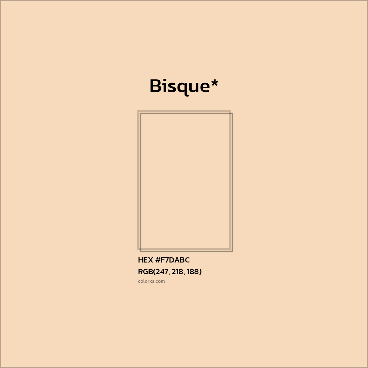 HEX #F7DABC Color Name, Color Code, Palettes, Similar Paints, Images