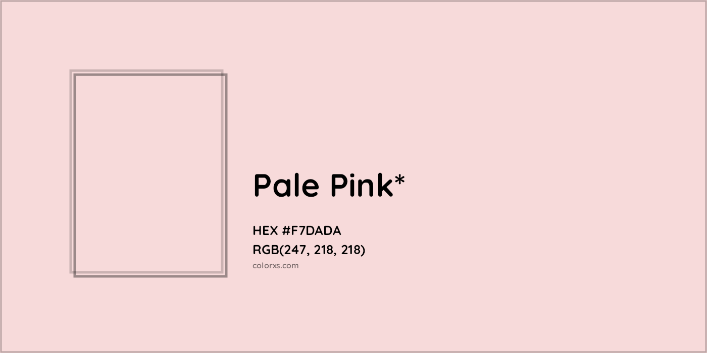 HEX #F7DADA Color Name, Color Code, Palettes, Similar Paints, Images