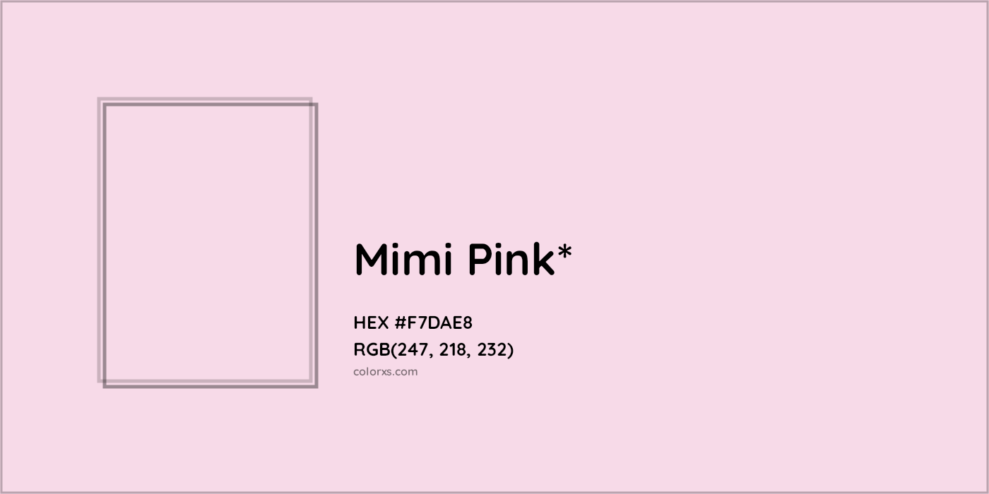HEX #F7DAE8 Color Name, Color Code, Palettes, Similar Paints, Images