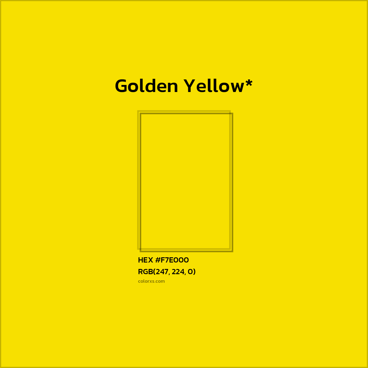 HEX #F7E000 Color Name, Color Code, Palettes, Similar Paints, Images