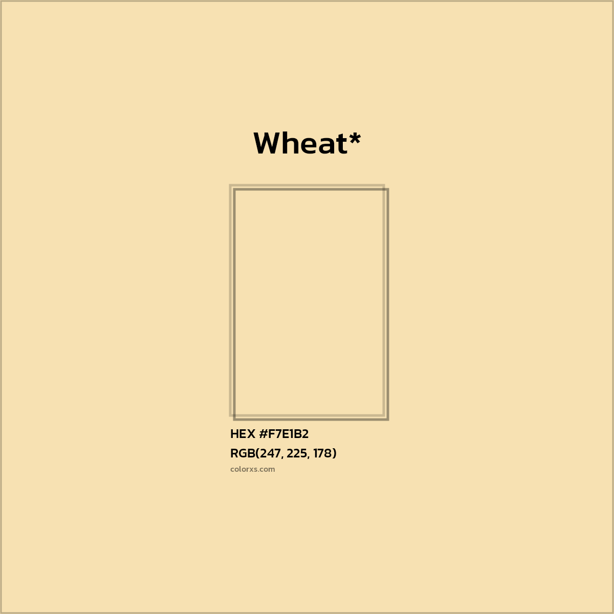 HEX #F7E1B2 Color Name, Color Code, Palettes, Similar Paints, Images