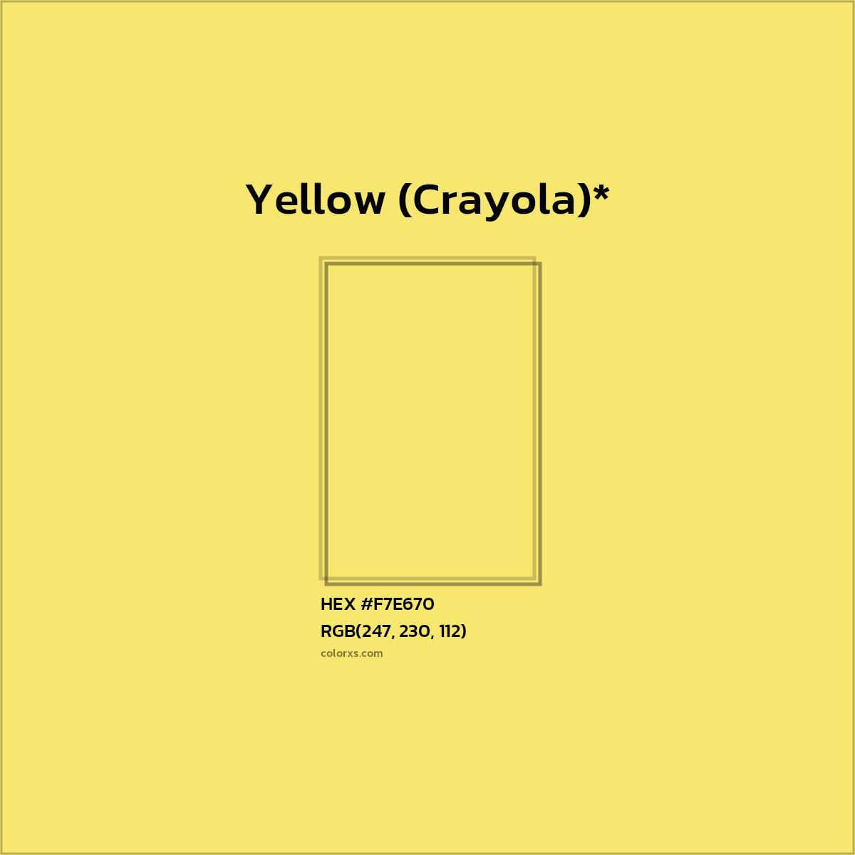 HEX #F7E670 Color Name, Color Code, Palettes, Similar Paints, Images