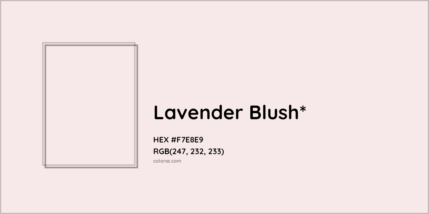 HEX #F7E8E9 Color Name, Color Code, Palettes, Similar Paints, Images