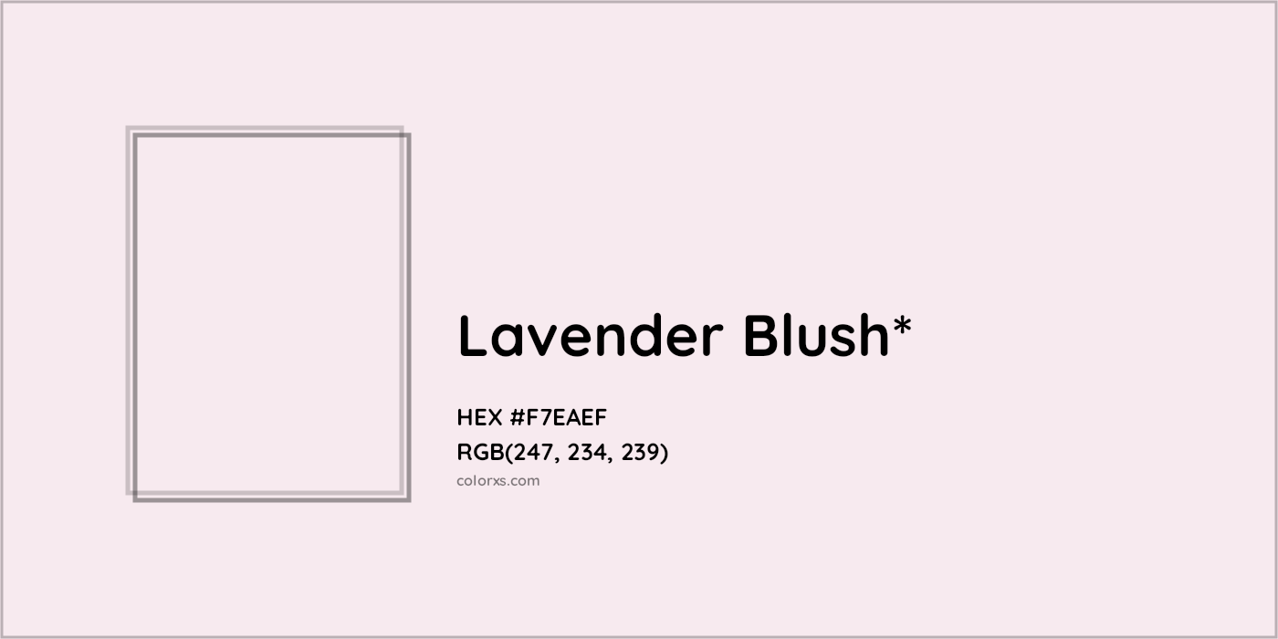 HEX #F7EAEF Color Name, Color Code, Palettes, Similar Paints, Images