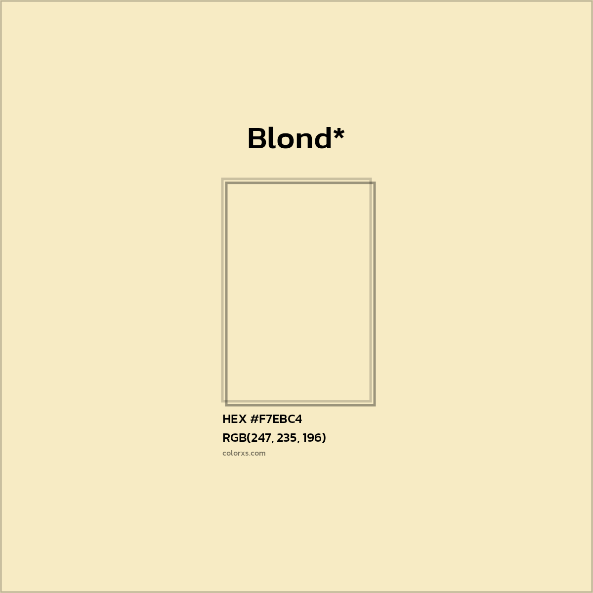 HEX #F7EBC4 Color Name, Color Code, Palettes, Similar Paints, Images