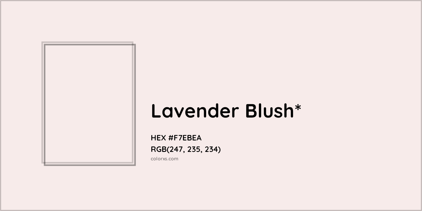 HEX #F7EBEA Color Name, Color Code, Palettes, Similar Paints, Images