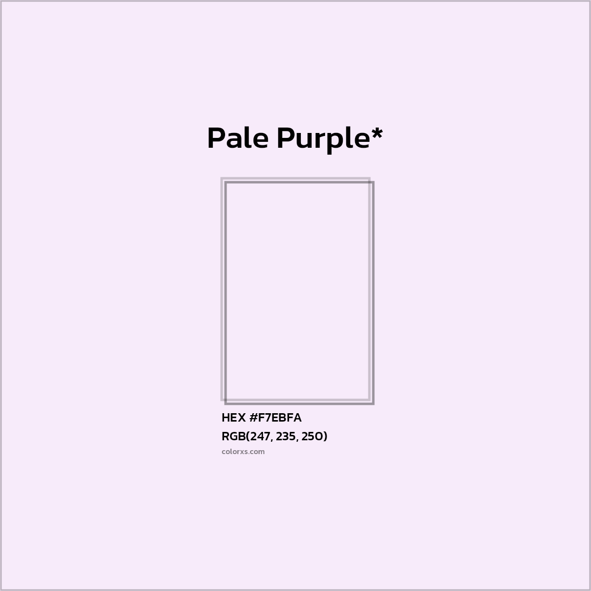 HEX #F7EBFA Color Name, Color Code, Palettes, Similar Paints, Images