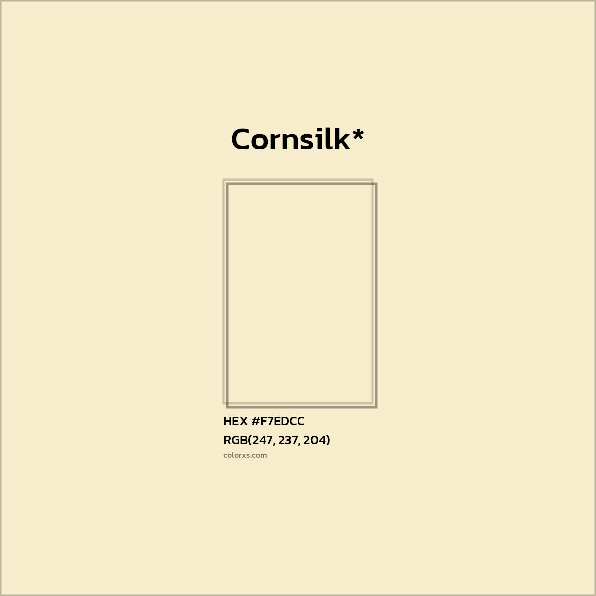 HEX #F7EDCC Color Name, Color Code, Palettes, Similar Paints, Images