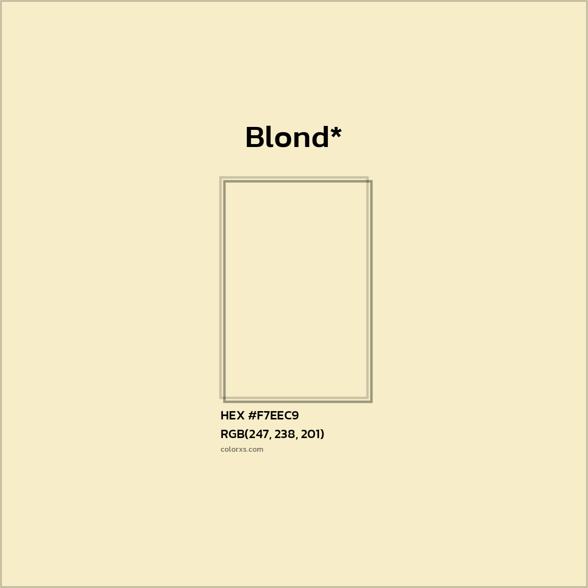 HEX #F7EEC9 Color Name, Color Code, Palettes, Similar Paints, Images