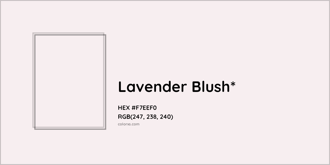 HEX #F7EEF0 Color Name, Color Code, Palettes, Similar Paints, Images