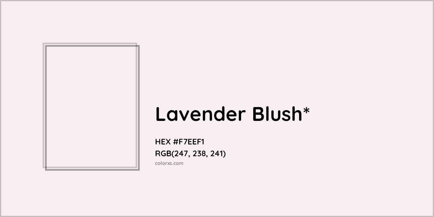 HEX #F7EEF1 Color Name, Color Code, Palettes, Similar Paints, Images