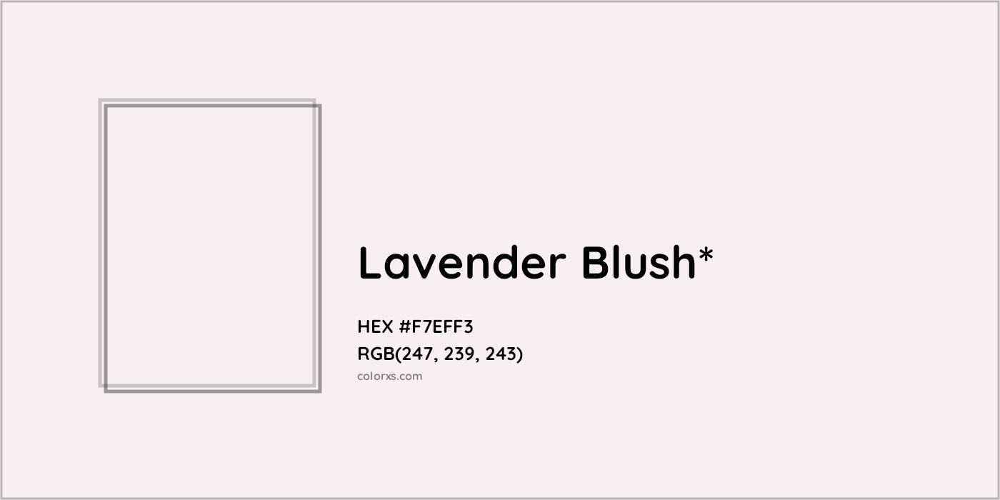 HEX #F7EFF3 Color Name, Color Code, Palettes, Similar Paints, Images