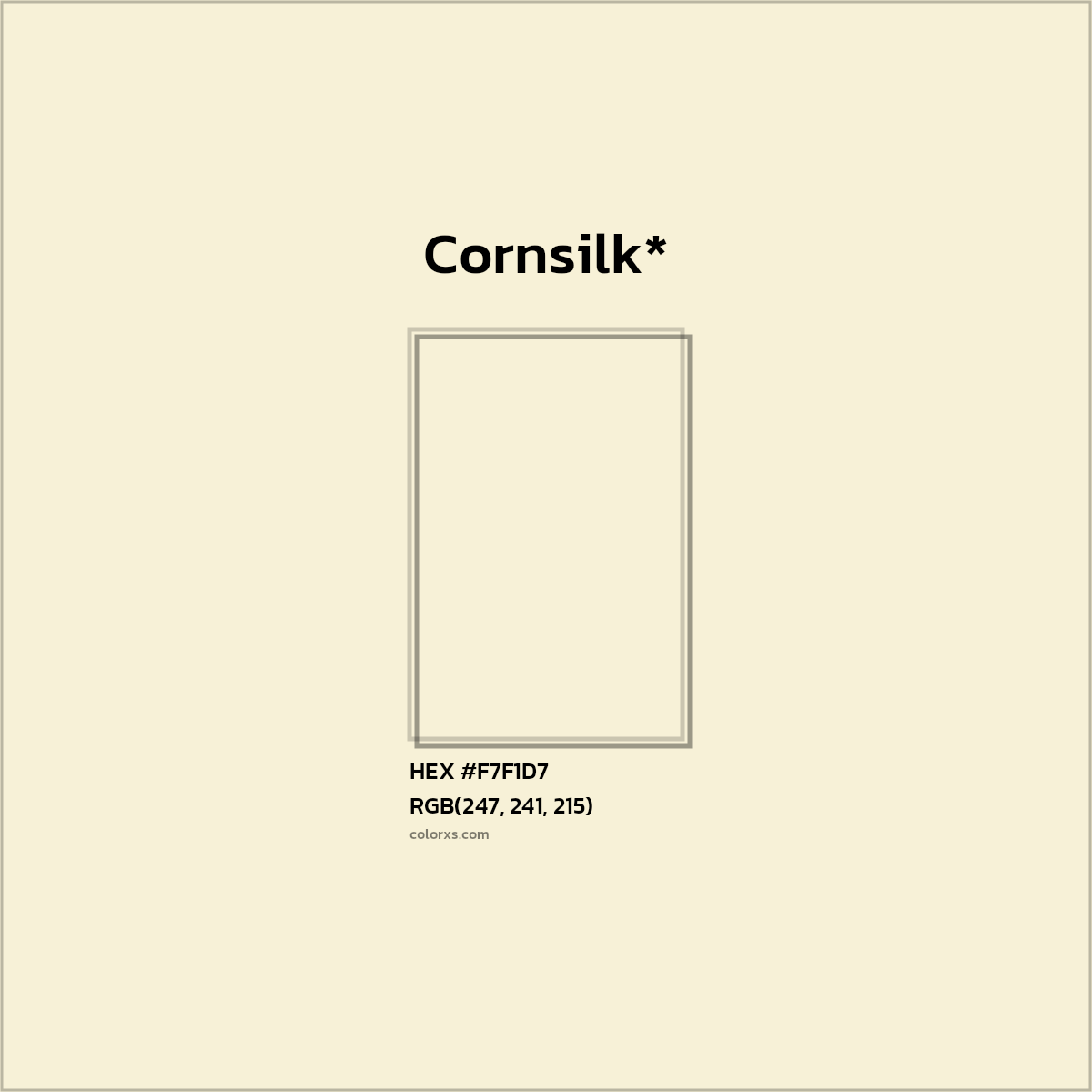 HEX #F7F1D7 Color Name, Color Code, Palettes, Similar Paints, Images