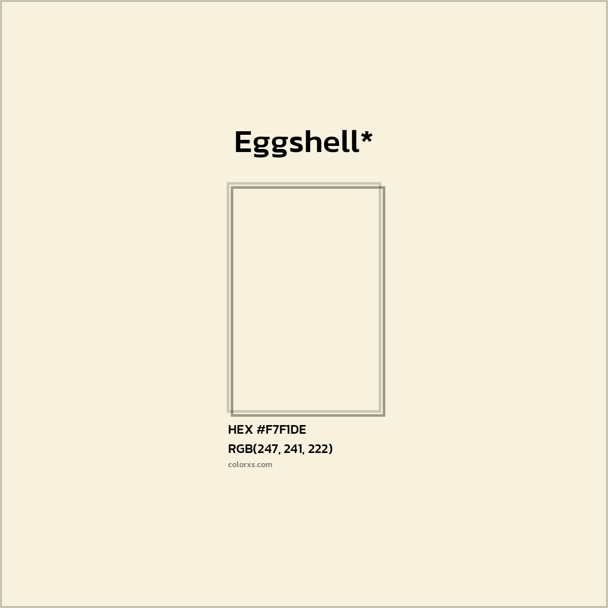 HEX #F7F1DE Color Name, Color Code, Palettes, Similar Paints, Images