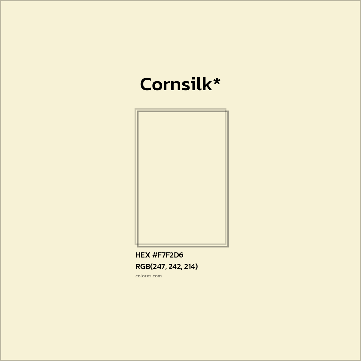 HEX #F7F2D6 Color Name, Color Code, Palettes, Similar Paints, Images