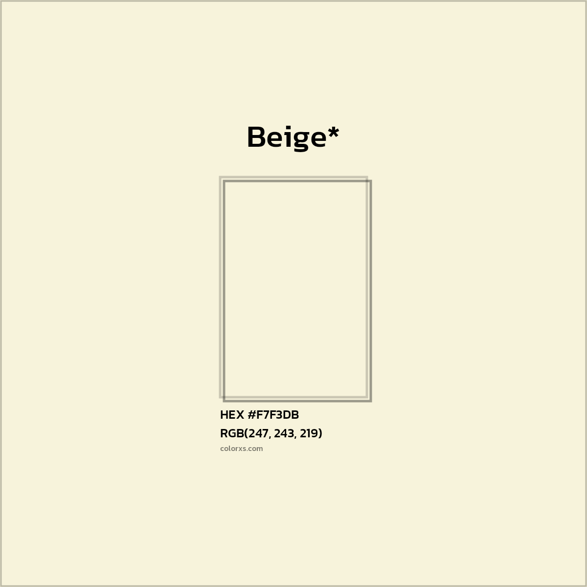 HEX #F7F3DB Color Name, Color Code, Palettes, Similar Paints, Images