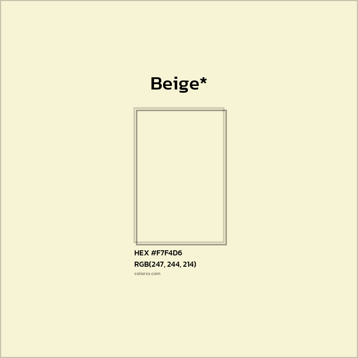 HEX #F7F4D6 Color Name, Color Code, Palettes, Similar Paints, Images