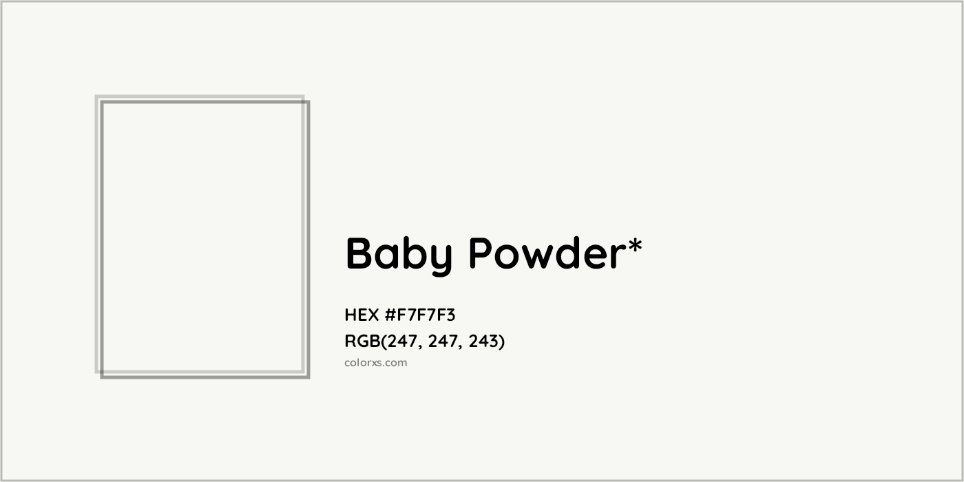 HEX #F7F7F3 Color Name, Color Code, Palettes, Similar Paints, Images