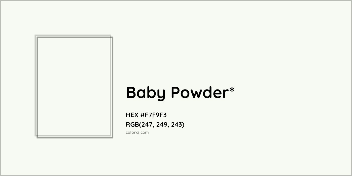 HEX #F7F9F3 Color Name, Color Code, Palettes, Similar Paints, Images