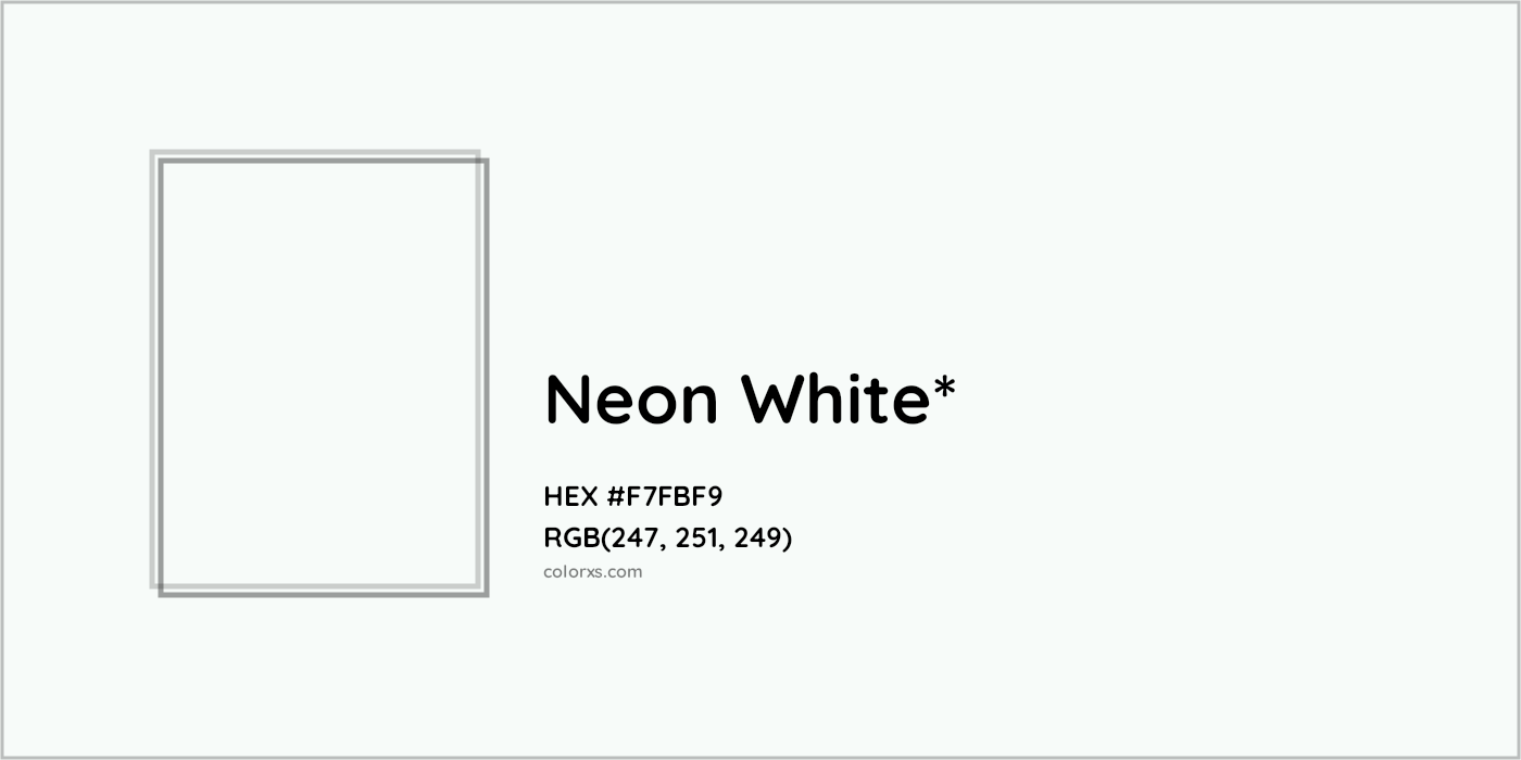 HEX #F7FBF9 Color Name, Color Code, Palettes, Similar Paints, Images
