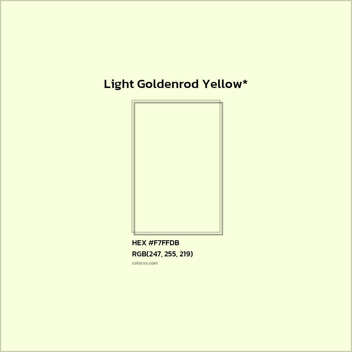 HEX #F7FFDB Color Name, Color Code, Palettes, Similar Paints, Images