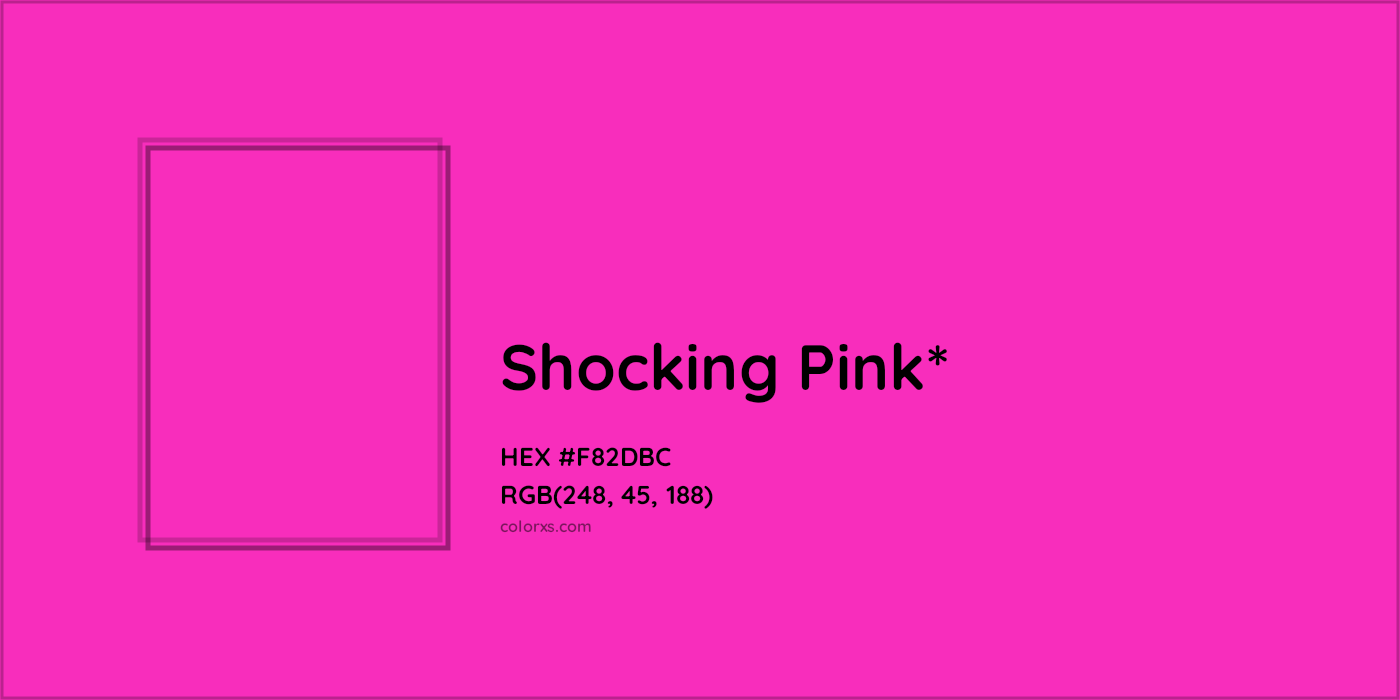 HEX #F82DBC Color Name, Color Code, Palettes, Similar Paints, Images