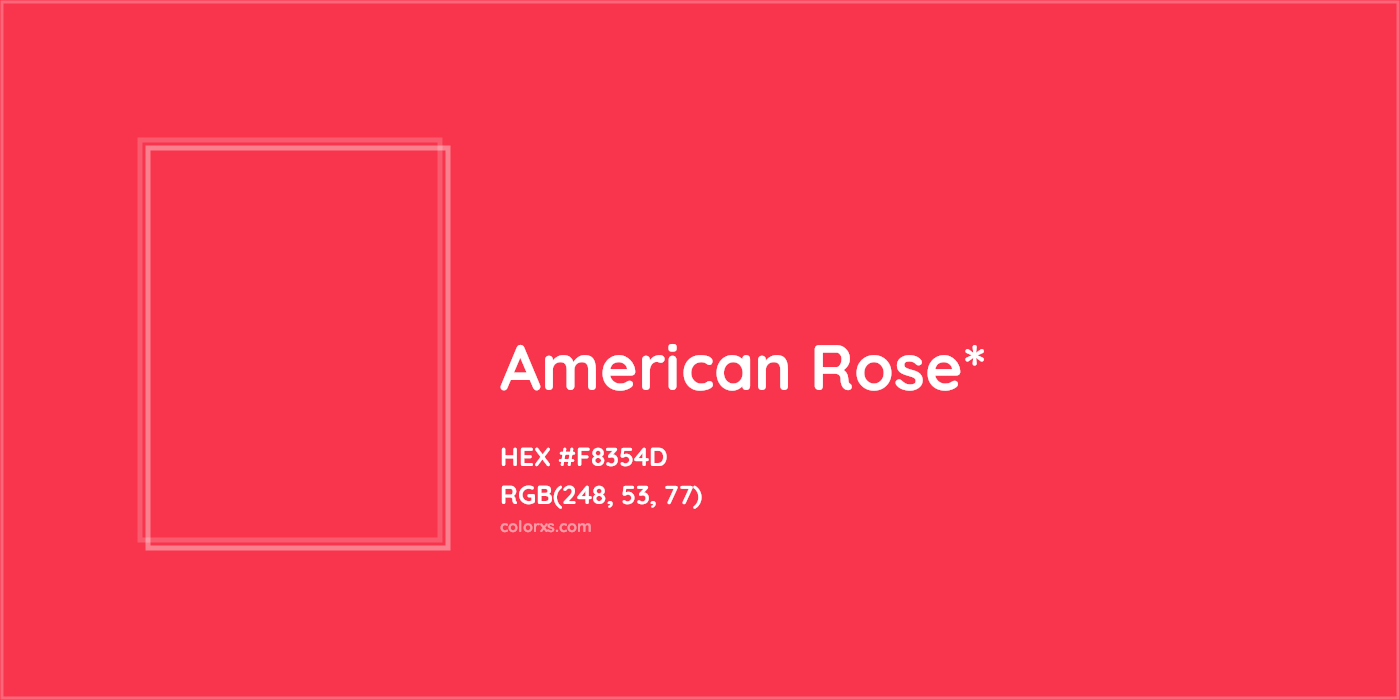 HEX #F8354D Color Name, Color Code, Palettes, Similar Paints, Images