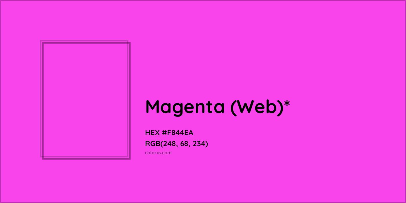 HEX #F844EA Color Name, Color Code, Palettes, Similar Paints, Images