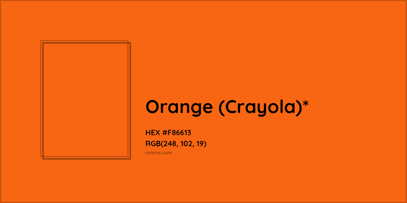 HEX #F86613 Color Name, Color Code, Palettes, Similar Paints, Images