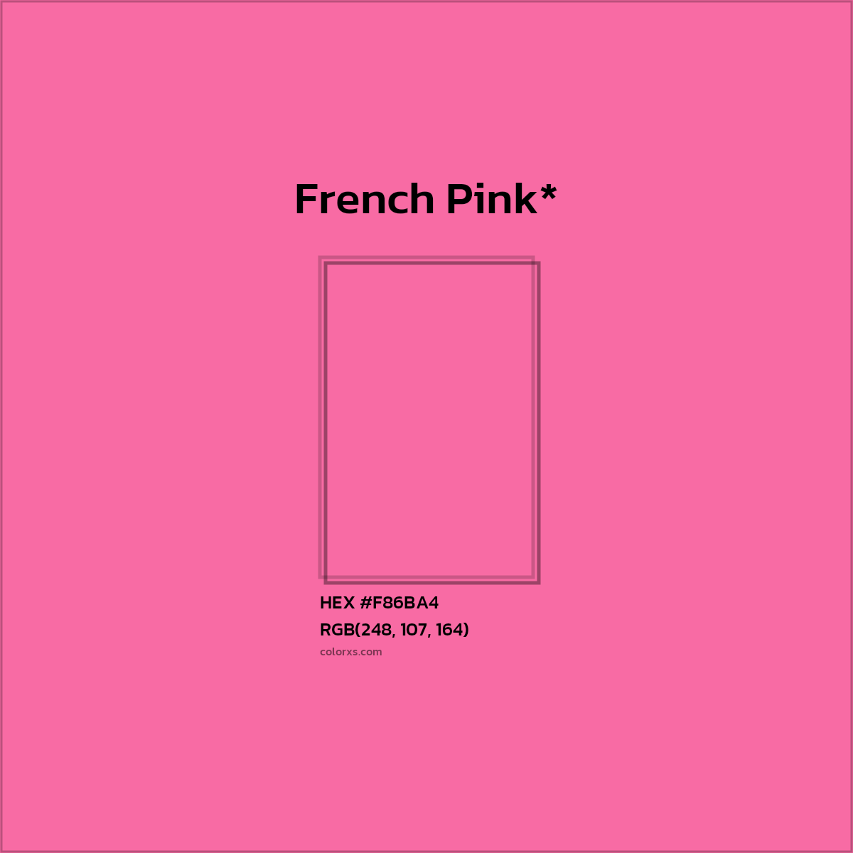 HEX #F86BA4 Color Name, Color Code, Palettes, Similar Paints, Images