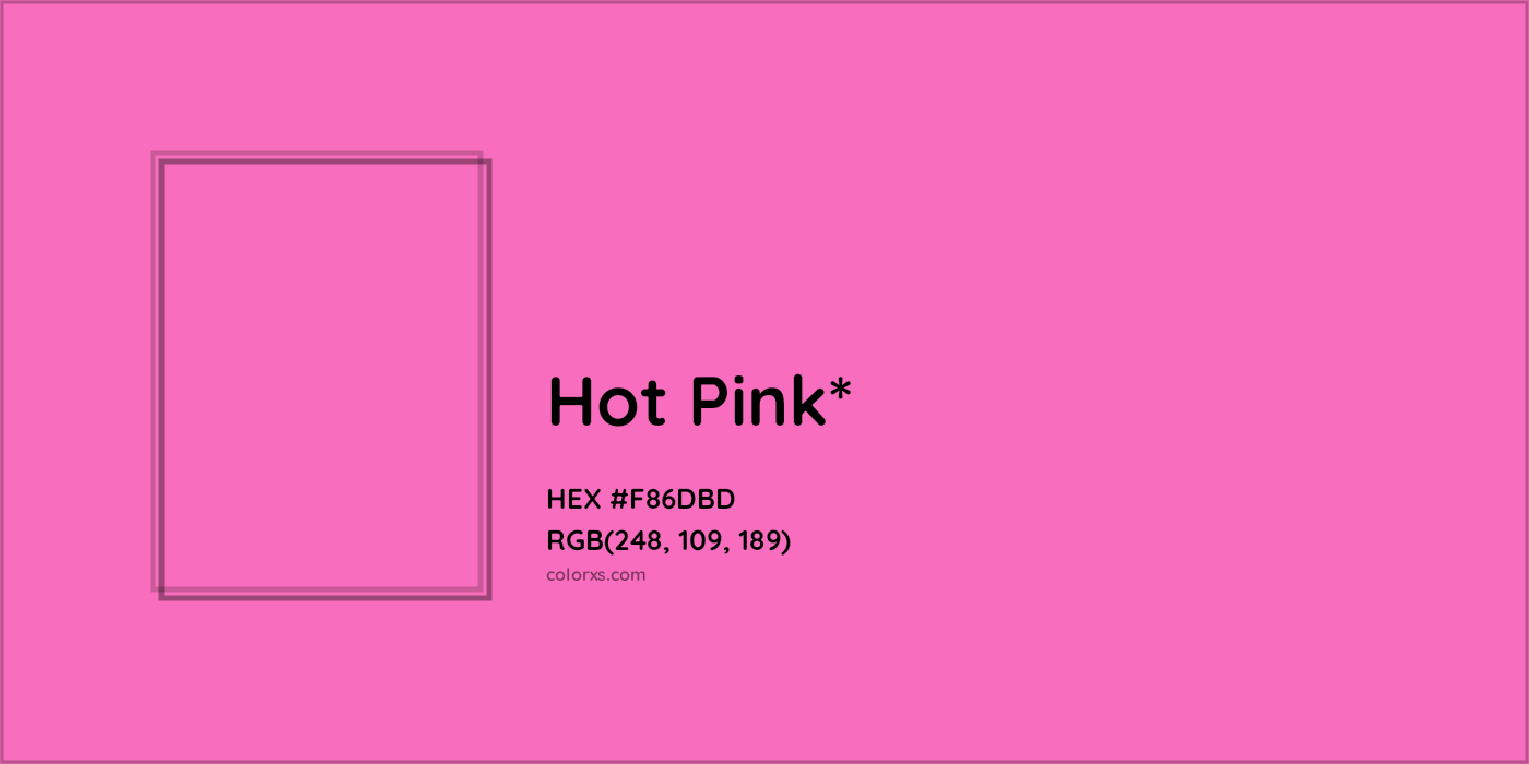 HEX #F86DBD Color Name, Color Code, Palettes, Similar Paints, Images