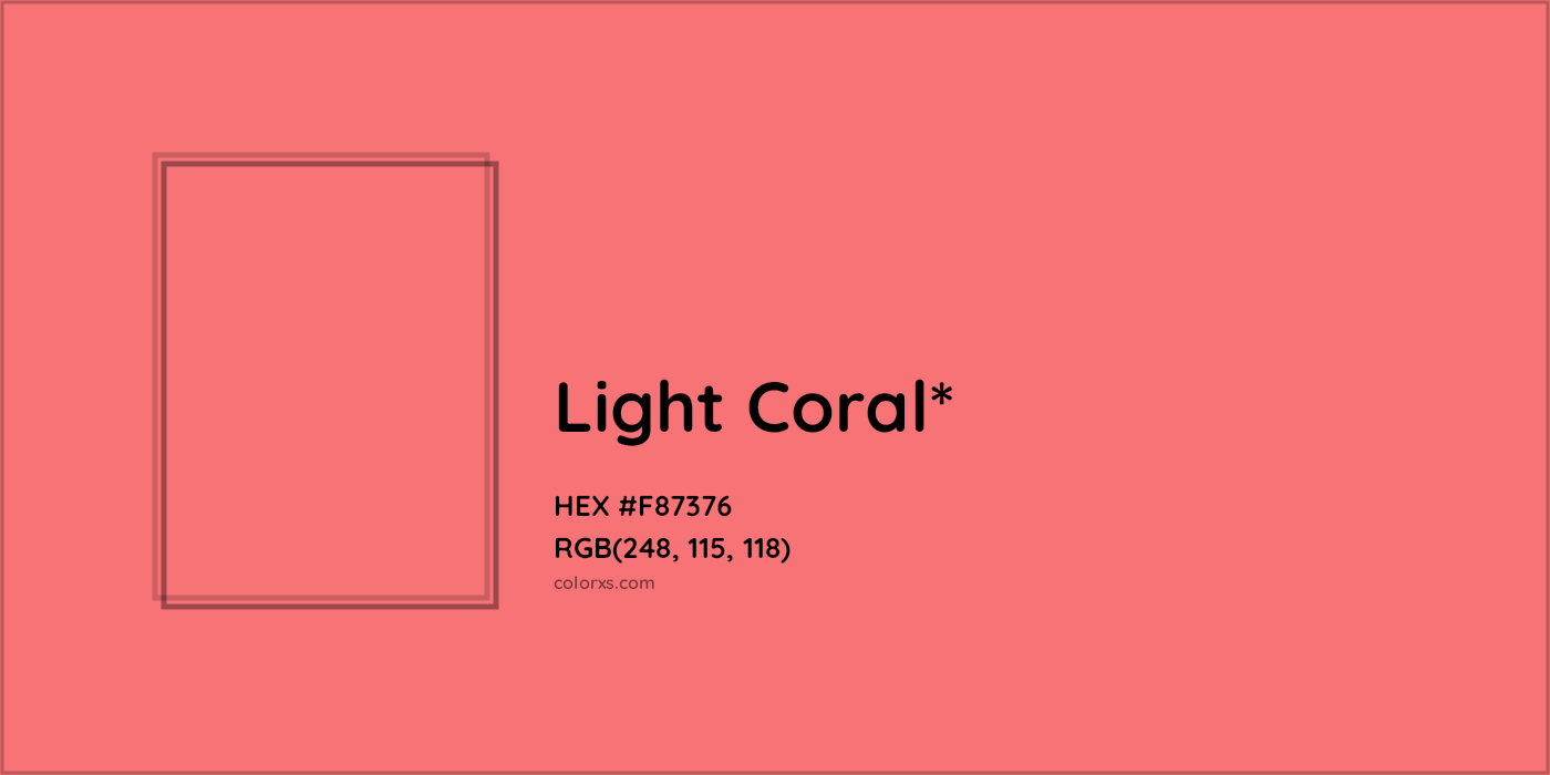 HEX #F87376 Color Name, Color Code, Palettes, Similar Paints, Images