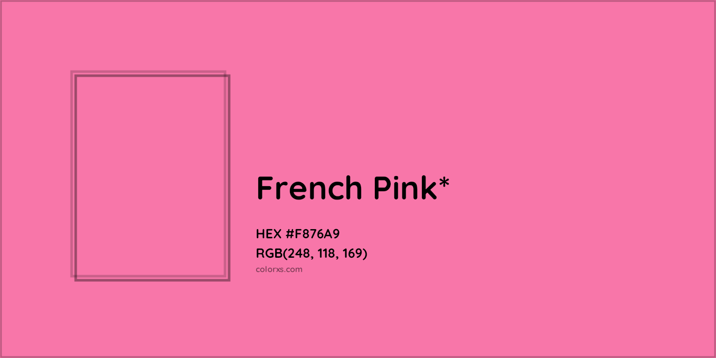 HEX #F876A9 Color Name, Color Code, Palettes, Similar Paints, Images