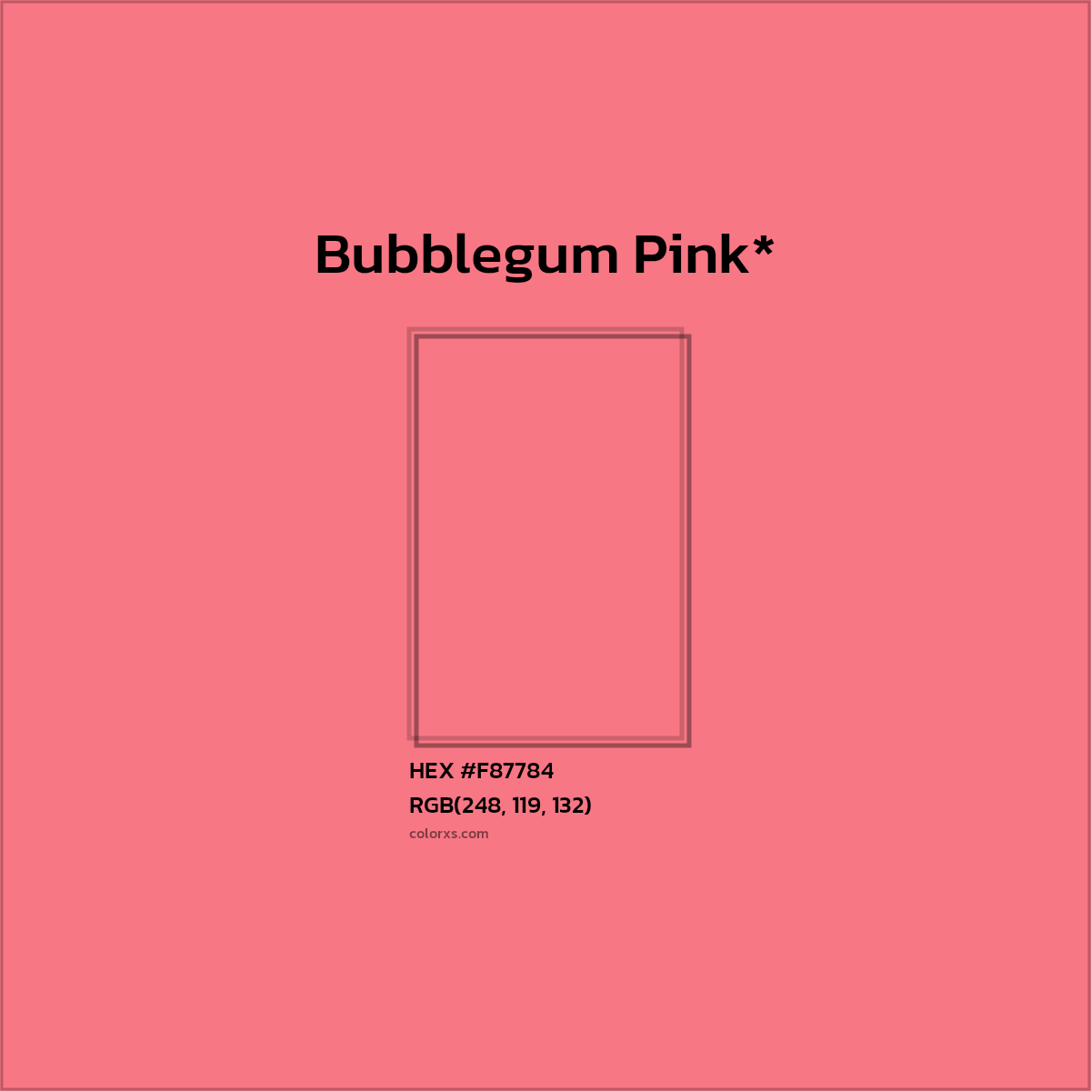 HEX #F87784 Color Name, Color Code, Palettes, Similar Paints, Images