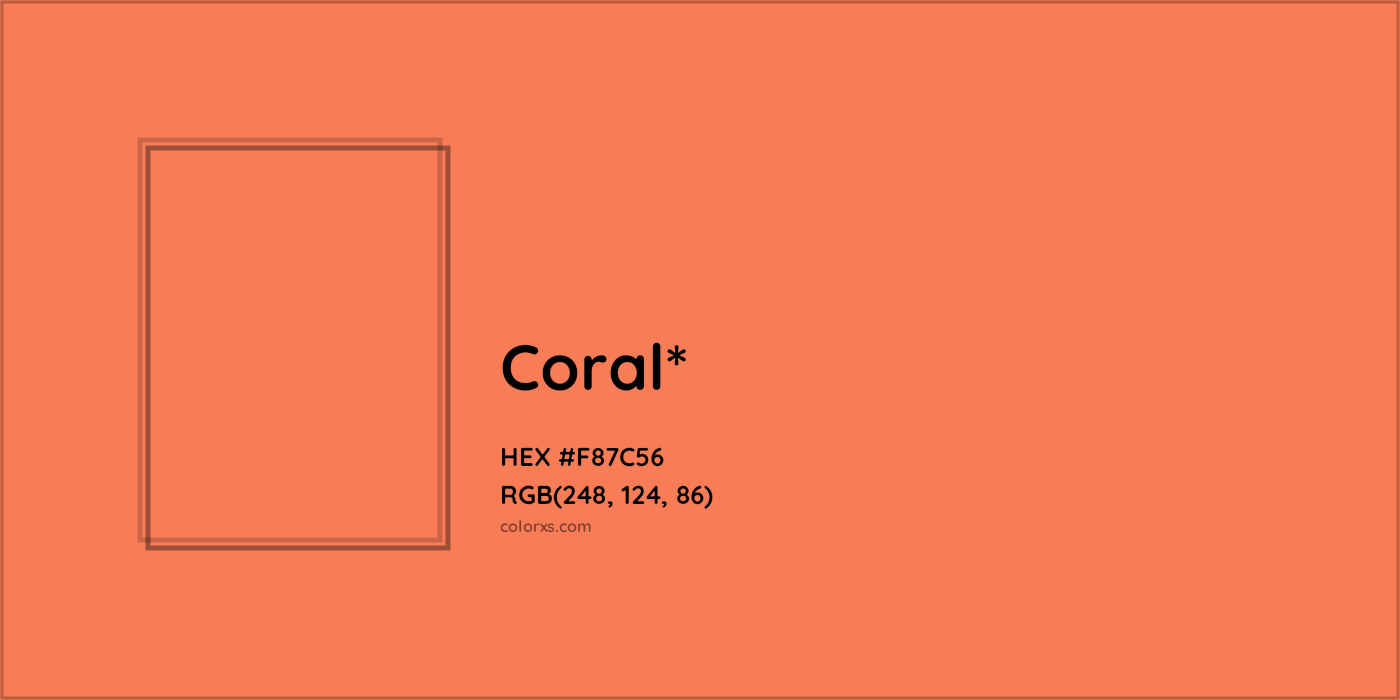HEX #F87C56 Color Name, Color Code, Palettes, Similar Paints, Images