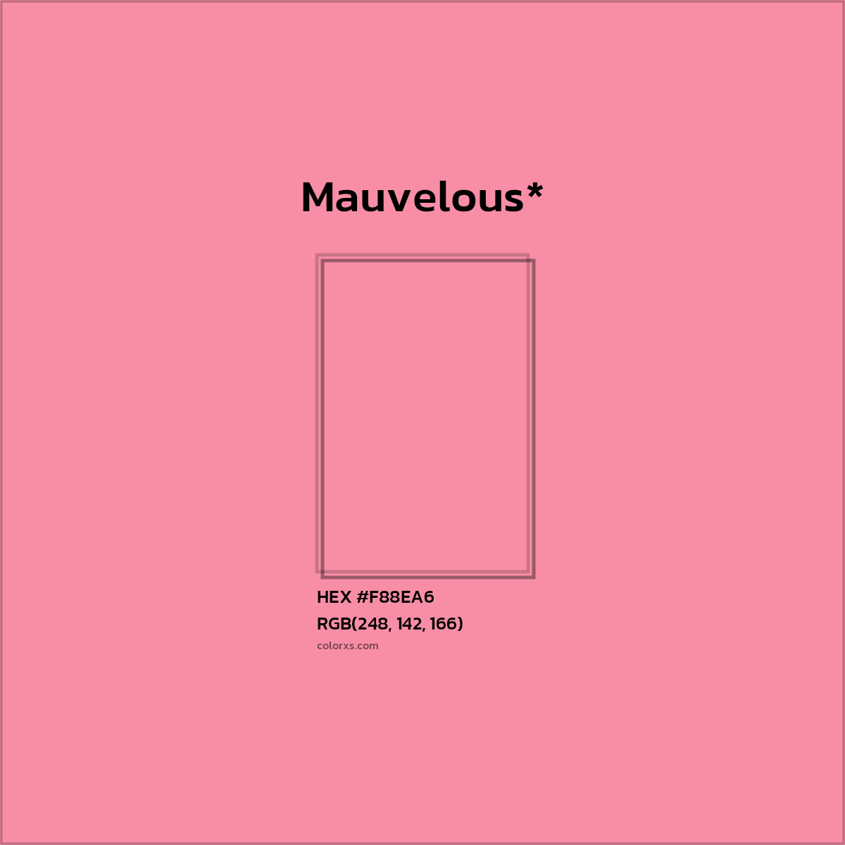 HEX #F88EA6 Color Name, Color Code, Palettes, Similar Paints, Images