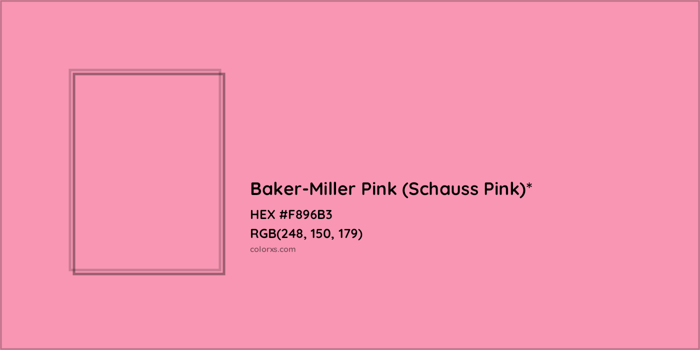 HEX #F896B3 Color Name, Color Code, Palettes, Similar Paints, Images