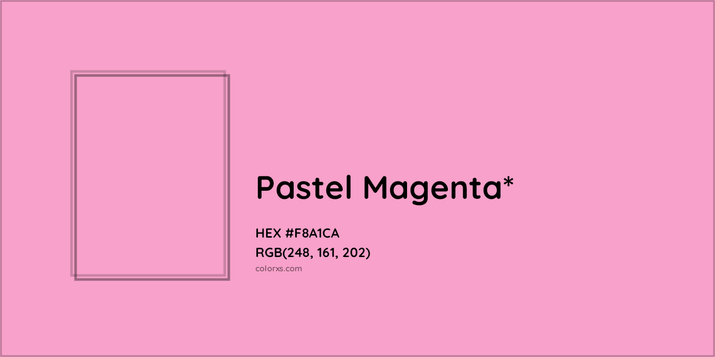 HEX #F8A1CA Color Name, Color Code, Palettes, Similar Paints, Images