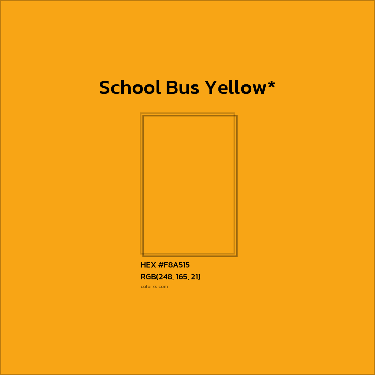 HEX #F8A515 Color Name, Color Code, Palettes, Similar Paints, Images