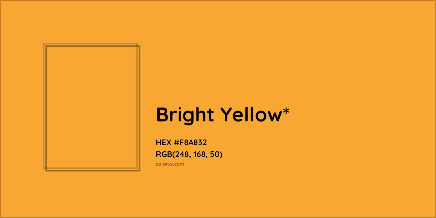 HEX #F8A832 Color Name, Color Code, Palettes, Similar Paints, Images