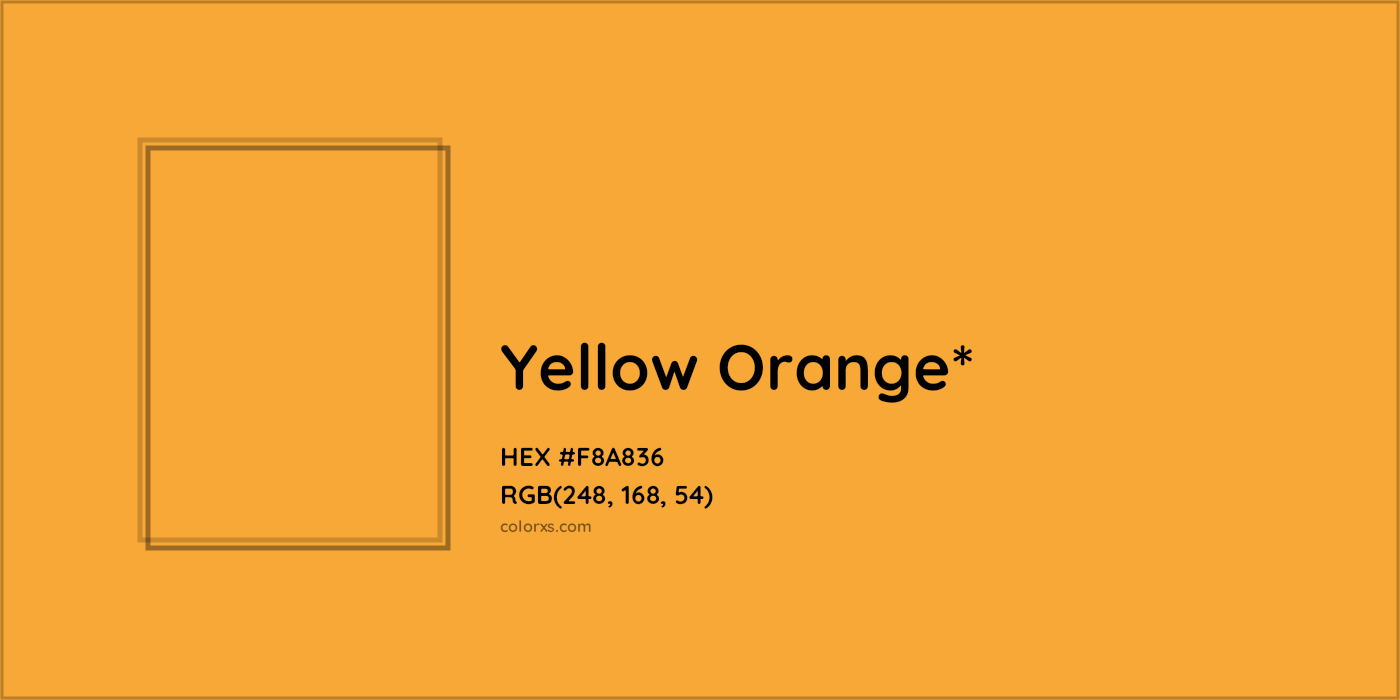 HEX #F8A836 Color Name, Color Code, Palettes, Similar Paints, Images