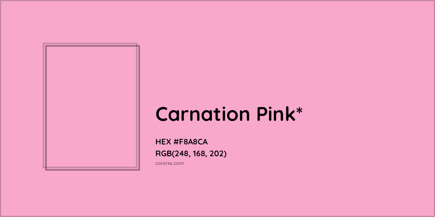 HEX #F8A8CA Color Name, Color Code, Palettes, Similar Paints, Images