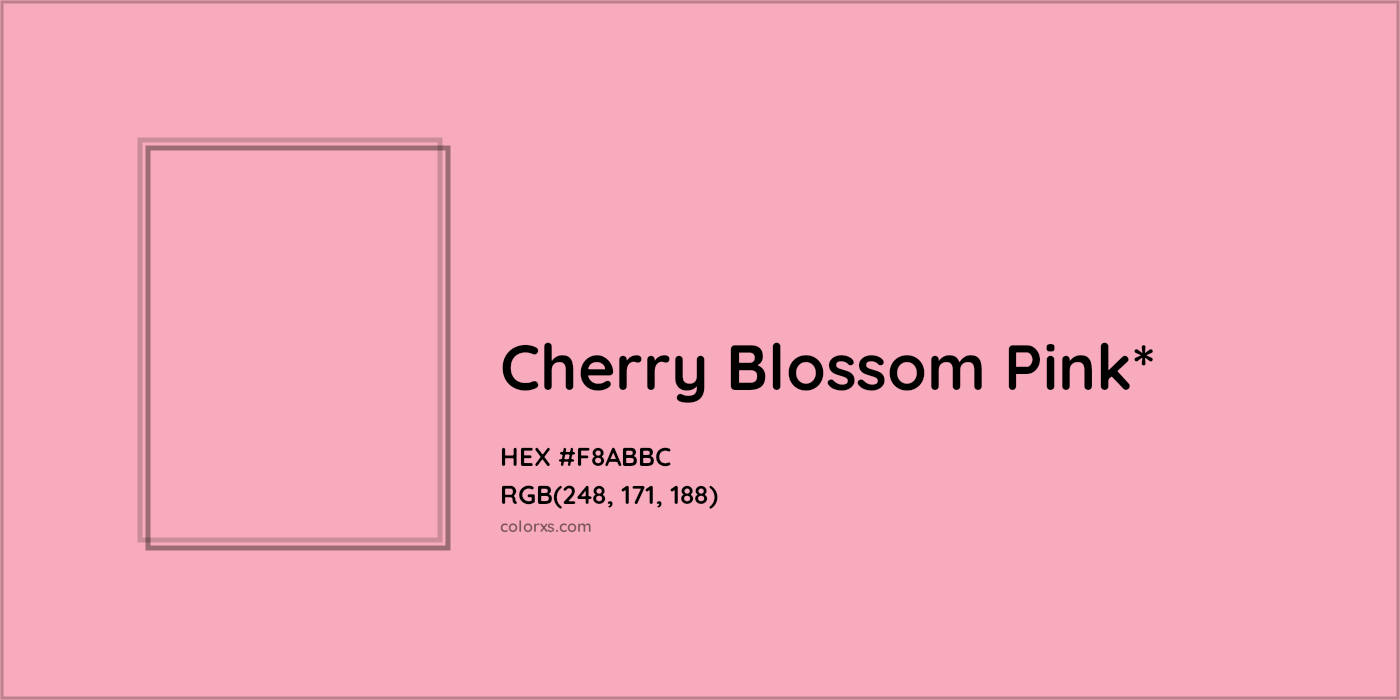 HEX #F8ABBC Color Name, Color Code, Palettes, Similar Paints, Images
