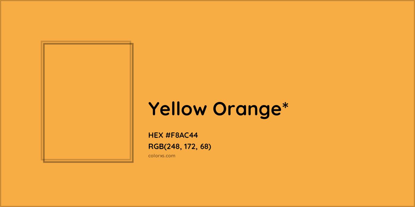 HEX #F8AC44 Color Name, Color Code, Palettes, Similar Paints, Images