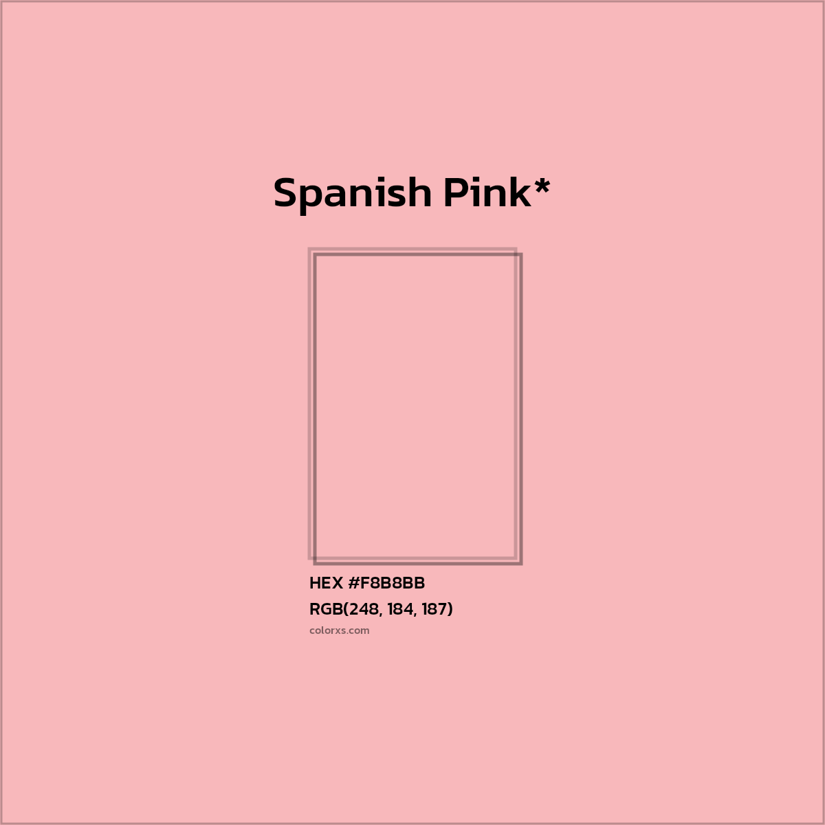 HEX #F8B8BB Color Name, Color Code, Palettes, Similar Paints, Images