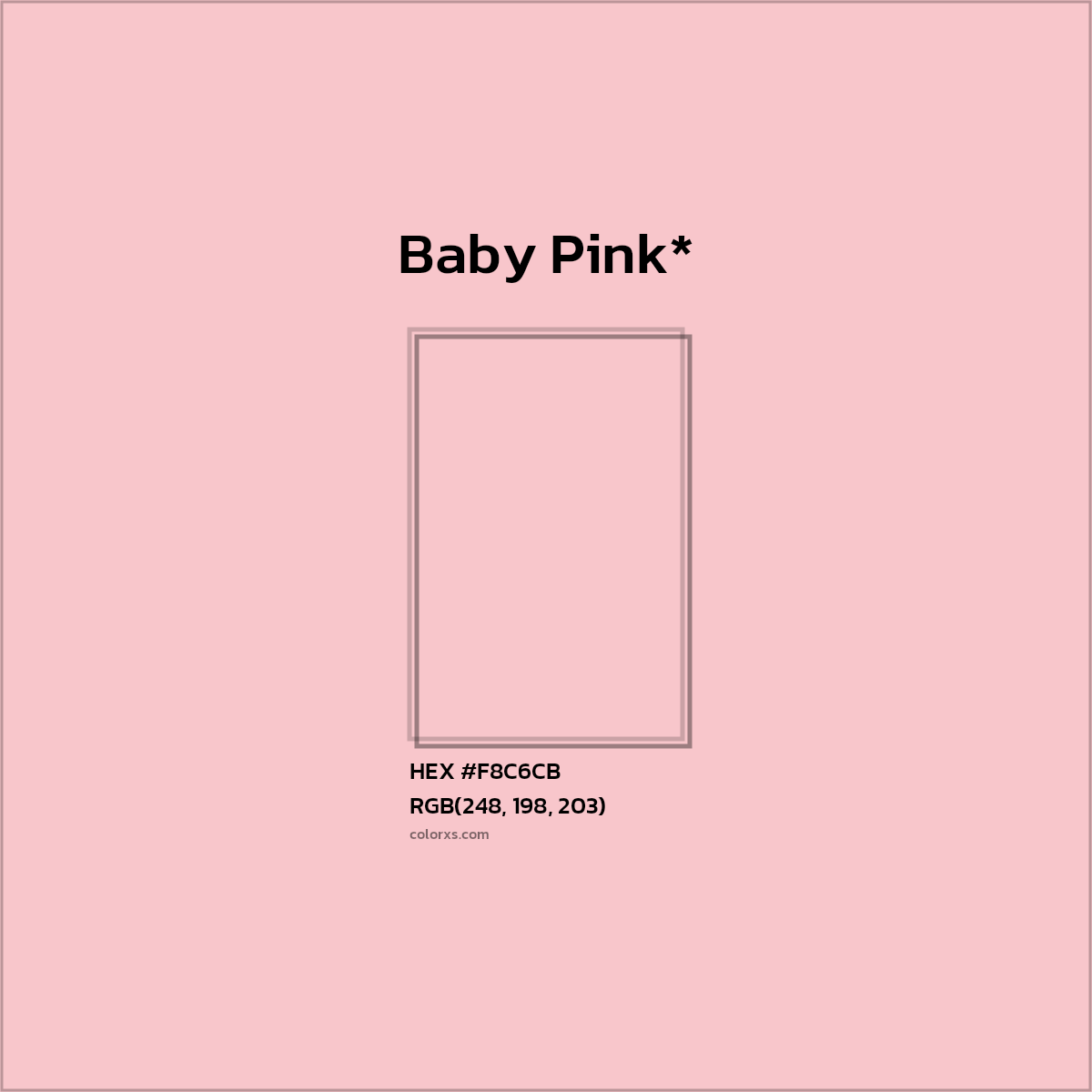 HEX #F8C6CB Color Name, Color Code, Palettes, Similar Paints, Images