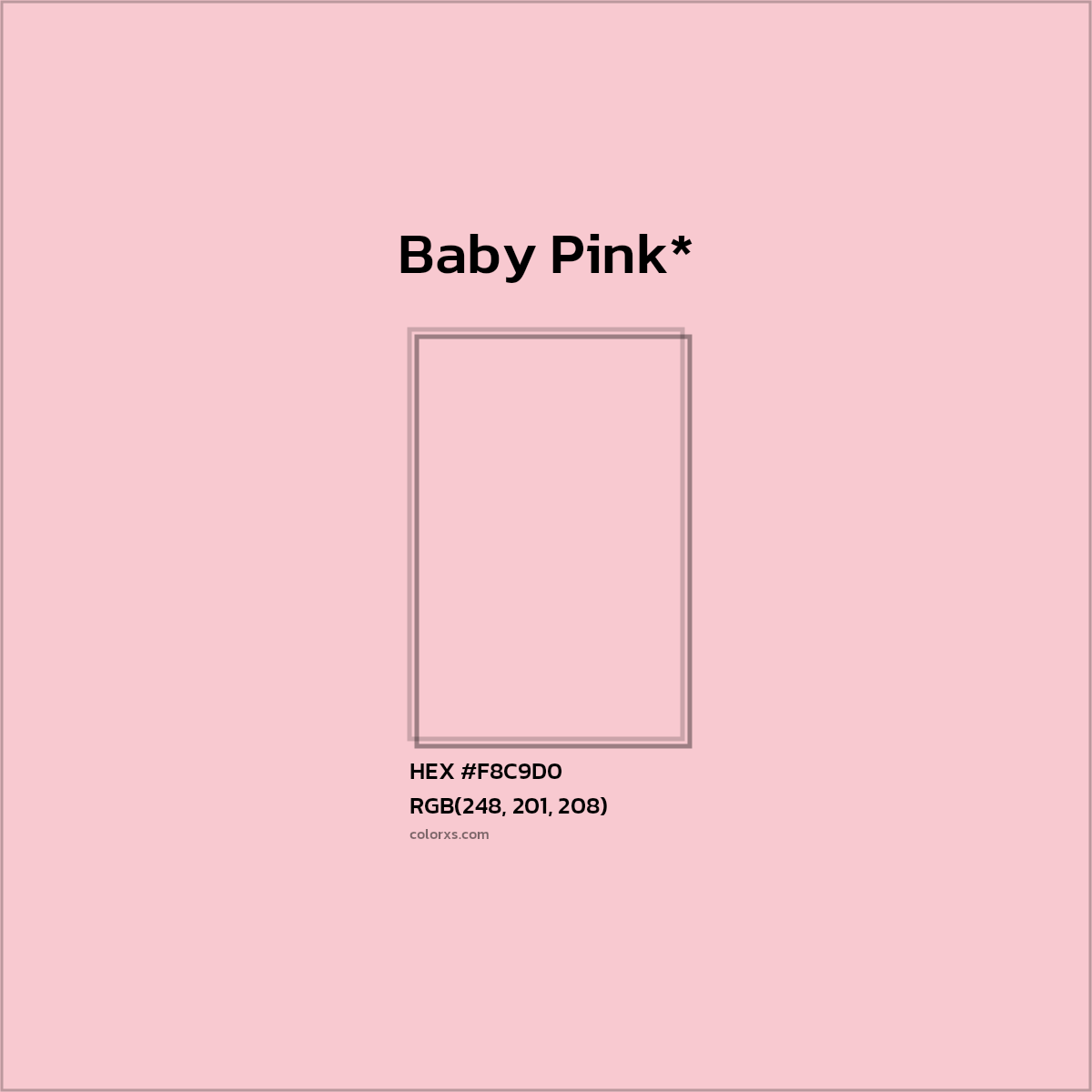 HEX #F8C9D0 Color Name, Color Code, Palettes, Similar Paints, Images