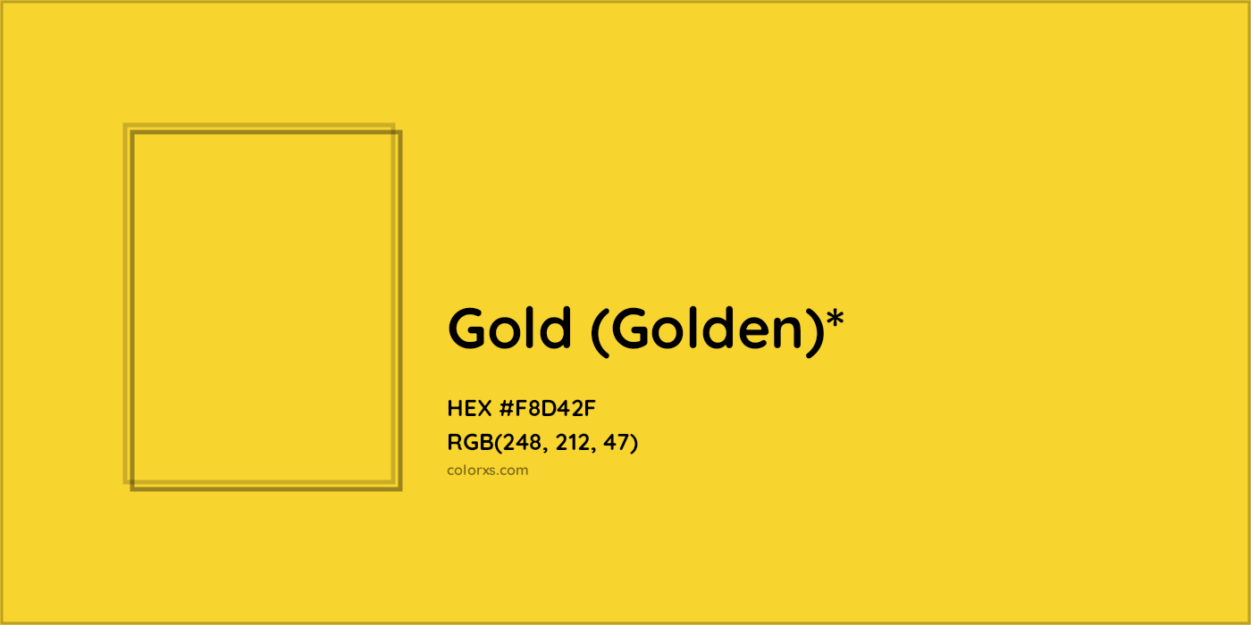 HEX #F8D42F Color Name, Color Code, Palettes, Similar Paints, Images