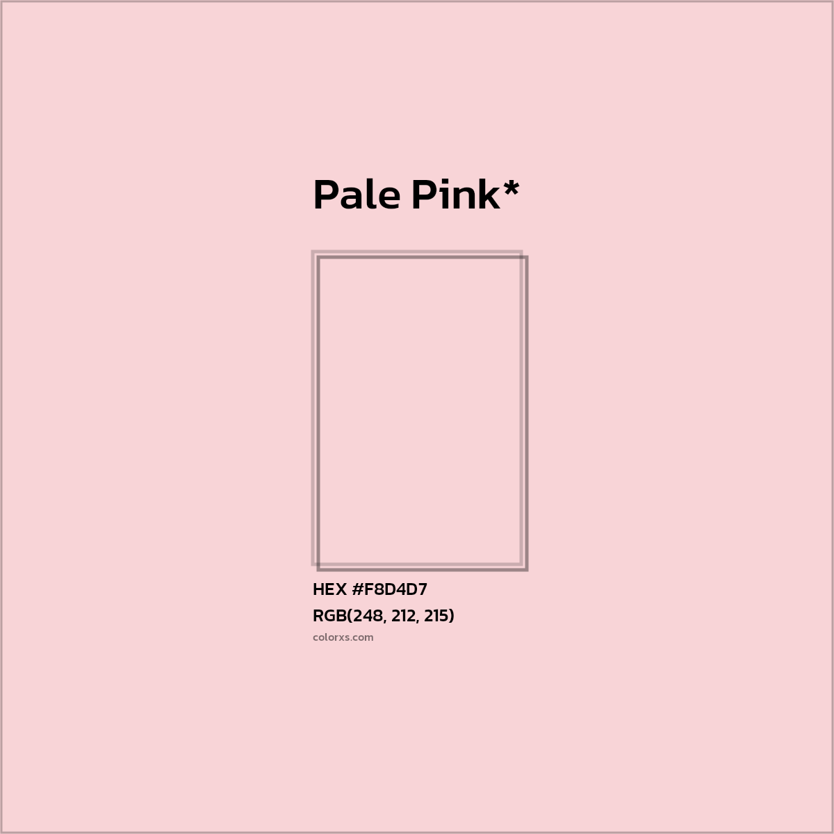 HEX #F8D4D7 Color Name, Color Code, Palettes, Similar Paints, Images