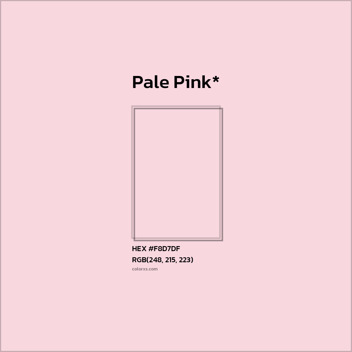 HEX #F8D7DF Color Name, Color Code, Palettes, Similar Paints, Images